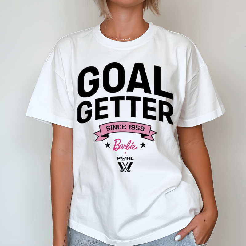 ThepwhlStore PwhlXBarbie Youth Goal Getter Shirt