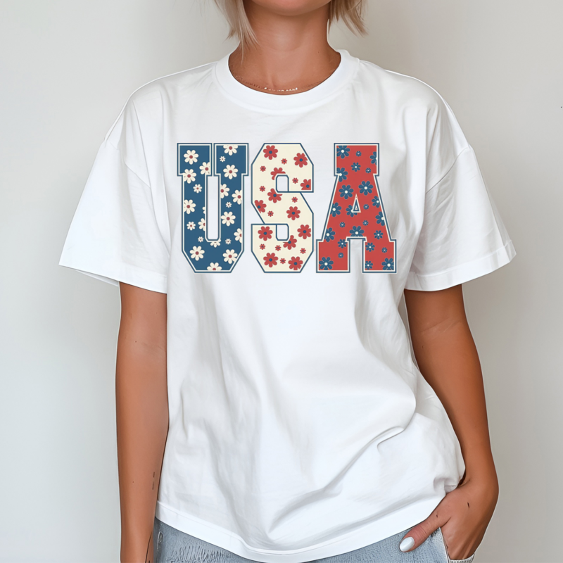 Floral Flower USA Shirt