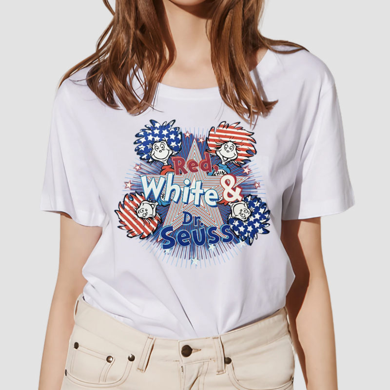 DR Seuss Red White And Things Teacher Shirt