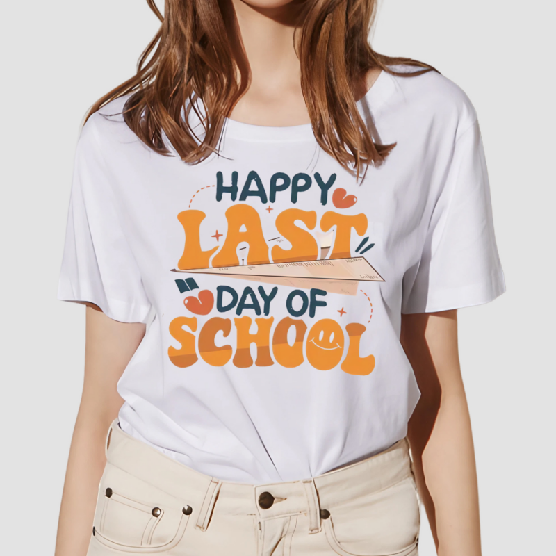 Paper Airplane Happy Last Day Of School Teacher Shirt