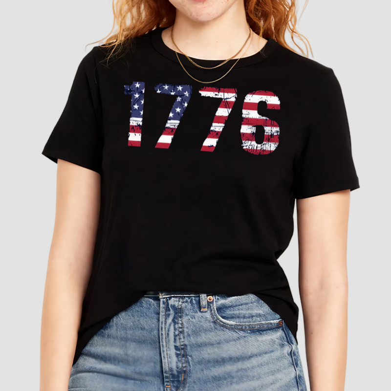 America Flag 1776 USA Fourth of July Shirt