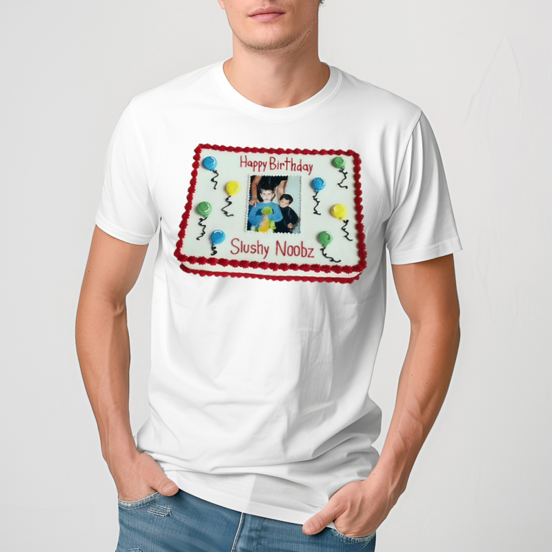 Slushy Noobz Birthday Cake Shirt