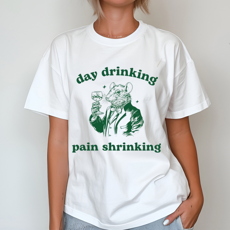 Mouse Day Drinking Pain Shrinking Rat Shirt