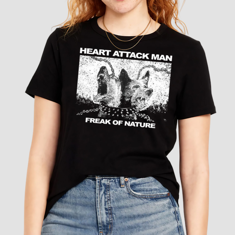 Heartattackman Store Two Headed Dog Shirt