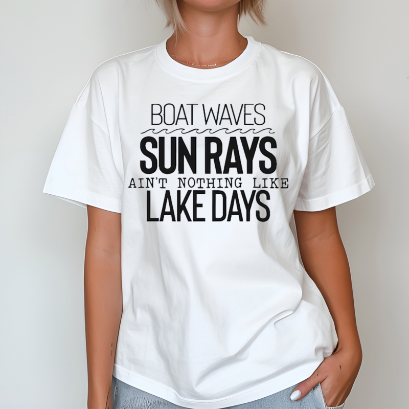 Boat Waves Sun Rays Aint Nothing Like Lake Days Shirt