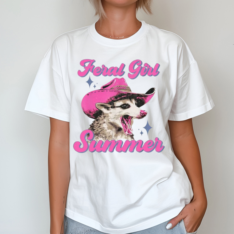 Possum Feral Girl Summer Shirt