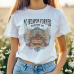 No Weapon Formed Against Me Shirt, Boho Christian Shirts, Bible Verse Shirt, Trendy Christians