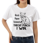 Cat Rock Paper Scissors Throat Punch I Win Shirt