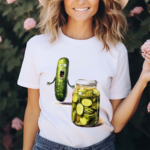 Pickle Surprise A Cucumber And A Jar Of Sliced Pickles Funny Shirt