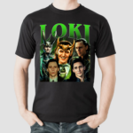 Loki Tom Hiddleston Loki God of Mischief Vintage Retro 90s Bootleg style Salelogy Shirt