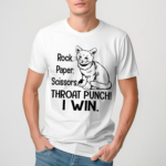 Cat Rock Paper Scissors Throat Punch I Win Shirt