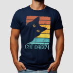 Cat Daddy Vintage Eighties Style Cat Dad Gift Fathers Day Shirt