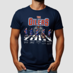 The Edmonton Oilers Zach Evander Leon Corey Connor walking road signatures shirt