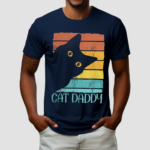 Cat Daddy Vintage Eighties Style Cat Dad Gift Fathers Day Shirt