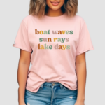 Boat Waves Sun Rays Lake Days Shirt