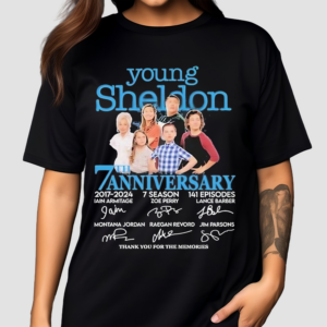 Young Sheldon Big Bang Theory 7th Anniversary 2027 2024 Thank You Shirt