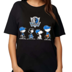 The Peanuts Characters Cartoon Dallas Mavericks NBA 2024 Shirt