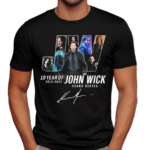 Keanu Reeves 10 Years Of John Wick 2014-2024 Signature Shirt