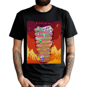 Funny Hell Is Real And This Is What It Looks Like By Adult Swim 9 Levels Of Hell Shirt