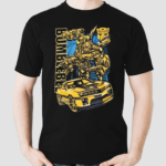 Bumblebee Transformers Autobots Origin Yellow Chevy Camaro Movie Edition Black Timber Collectable Shirt