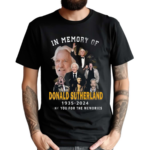 In Memory Of Donald Sutherland 1935 2024 Thank You For The Memories Shirt