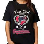 This Girl Loves Her Indiana Guardians Diamond Heart Hat Shirt