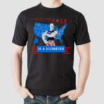 Wtf Is A Kilometer Uncle Sam Red White Blue American Flag Shirt