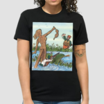 Duck Hunt Fake Naked Lady Meme Fun Shirt