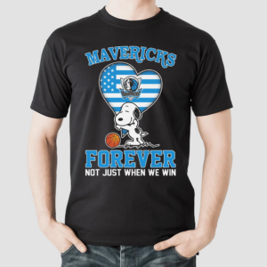 Snoopy Hug Heart Dallas Mavericks Forever Not Just When We Win Shirt
