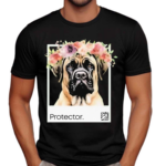 Protector English Mastiff Dog And Flowers Shirt