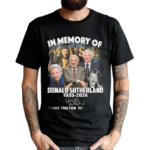 In Memory Of Donald Sutherland The Hunger Games 1935 2024 Thank You Signature Shirt