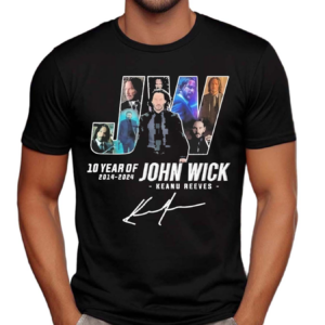 Keanu Reeves 10 Years Of John Wick 2014-2024 Shirt