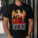 Slayer 43rd Anniversary 1981-2024 Thank You For The Memories Signatures Shirt