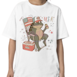 Funny Fourth Of July Patriotic Frog Shirt