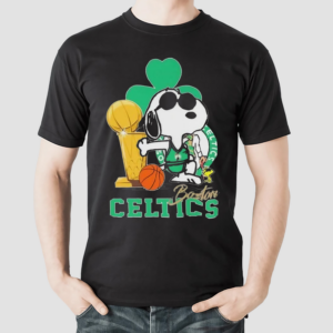 Snoopy And Woodstock Boston Celtics Trophy 2024 Shirt