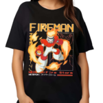 Megaman Capcom Fireman Large Print Shirt