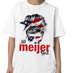 Messy Bun Glasses All Meijer Girl Usa Flag Shirt