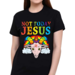 Not Today Jesus Satan Goat Satanic Pride Rainbow Shirt