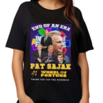 End Of An Era Pat Sajak 41st Anniversary Wheel Of Fortune Thank You For The Memories T Shirt