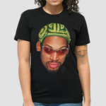 Dennis Rodman Zig Zag Green Hair Hollywood 90s Vintage Design Shirt