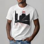 Des Moines Skyline Umbrella Tee Shirt