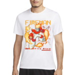 Megaman Capcom Fireman Large Print Shirt