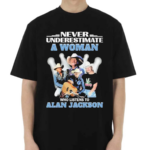 Never Underestimate A Woman Who Listens To Alan Jackson Shirt