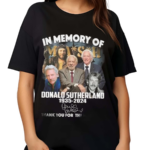 In Memory Of Donald Sutherland The Hunger Games 1935 2024 Thank You Signature Shirt