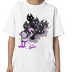 Skull Evocaitart Asexual Pride Cat Painting Shirt