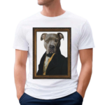 Well Groomed Dapper Pitbull Portrait Shirt