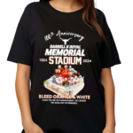 100th Anniversary 1924 – 2024 Darrell K Royal Memorial Stadium Bleed Orange And White Shirt