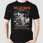 Willie Mays 1931 2024 San Francisco Giants Forever In Our Hearts Thank You For The Memories T Shirt