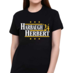 Trader Aaron Wearing Harbaugh Herbert 2024 Shirt