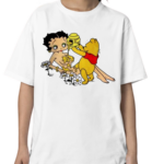 Winnie The Pooh Pouring Honey On Betty Boop Shirt